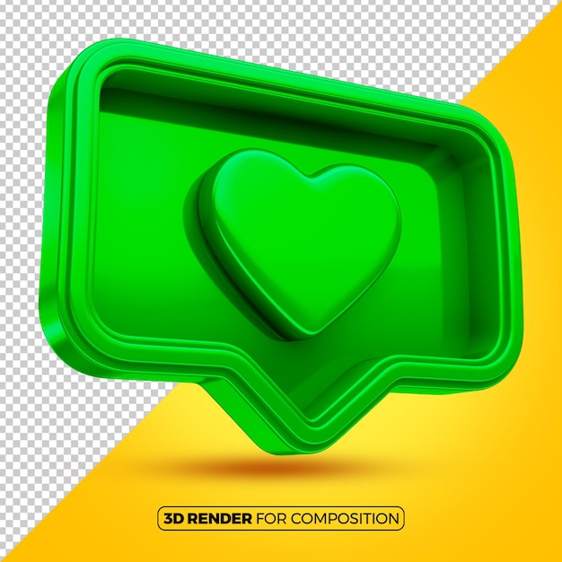 un cuore di vetro verde con un cuore verde su di esso