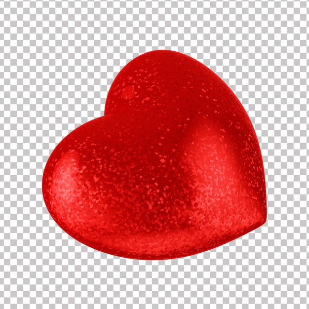 Un cuore rosso con sopra un cuore rosso.