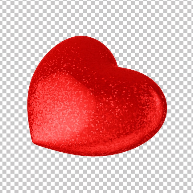 Un cuore rosso con sopra un cuore rosso.