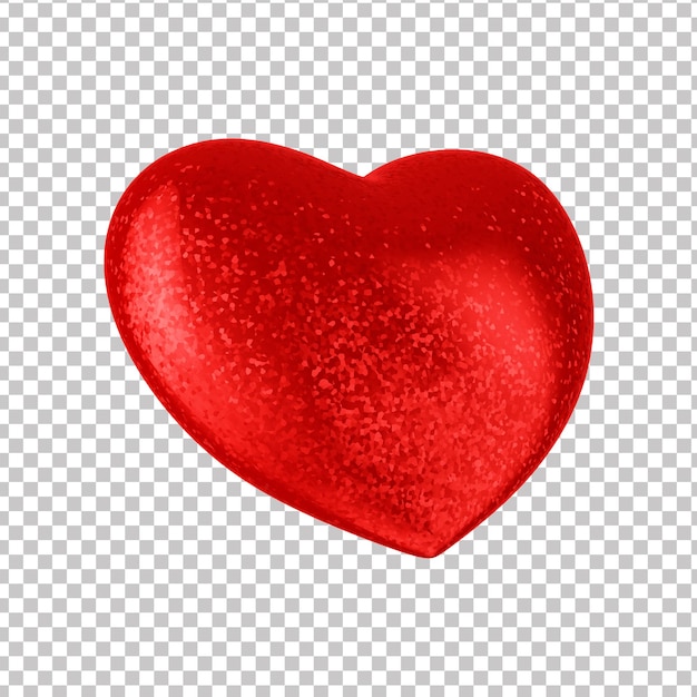 Un cuore rosso con sopra un cuore rosso.