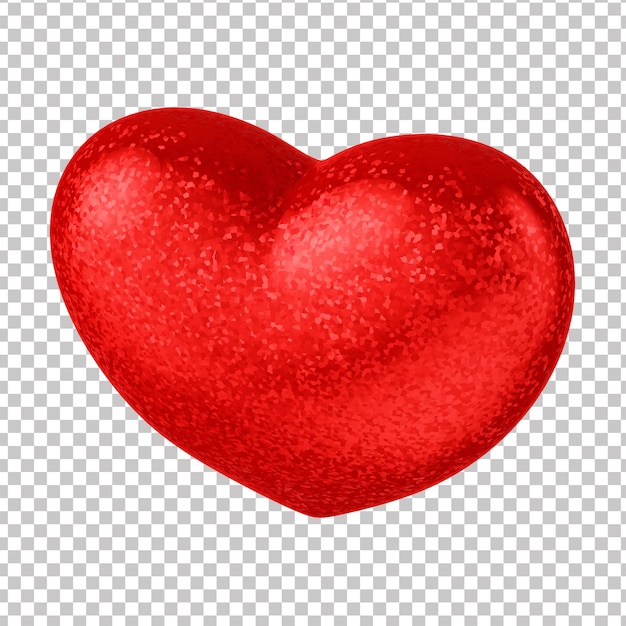 Un cuore rosso con sopra un cuore rosso.