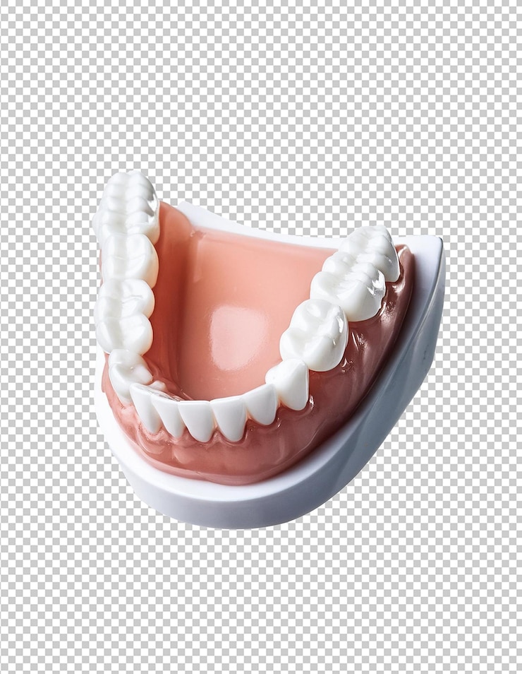 PSD un dente con i denti su di esso è visualizzato su una carta