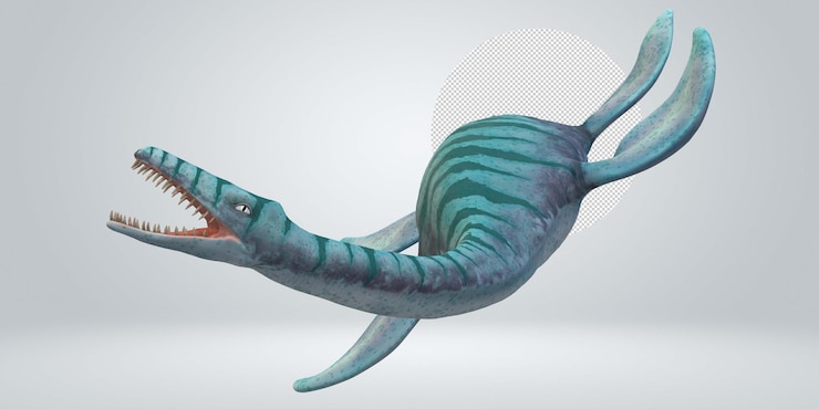 PSD un dinosauro blu e verde con una lingua rossa