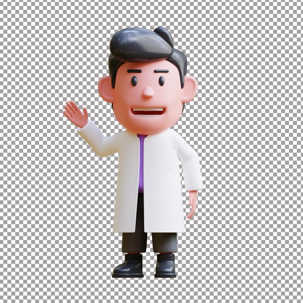 Un dottore dice ciao file renderizzato 3D