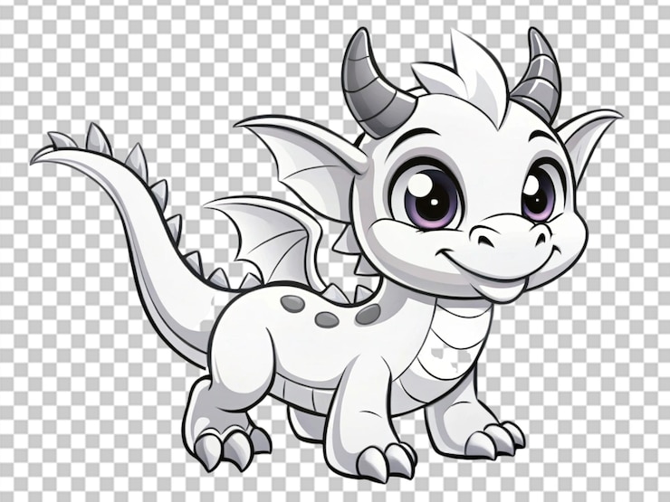 PSD un drago con un cielo sullo sfondo