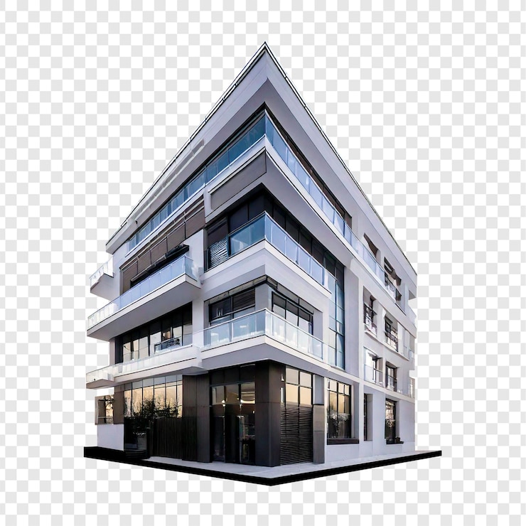 PSD un edificio con una facciata blu e la parola hotel su di esso