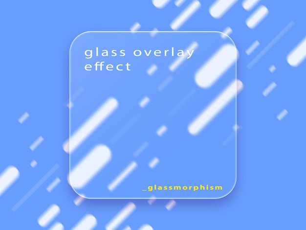 un effetto vetro effetto effetto effetto effetto su uno sfondo blu