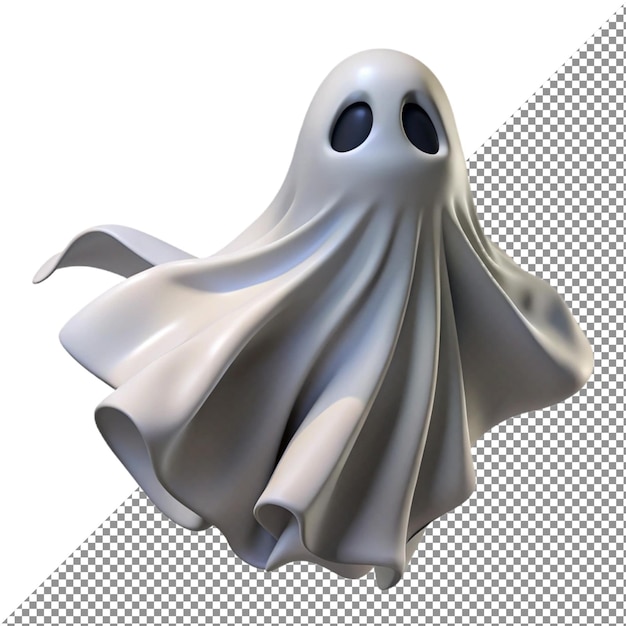 un fantasma bianco con una faccia di fantasma su di esso