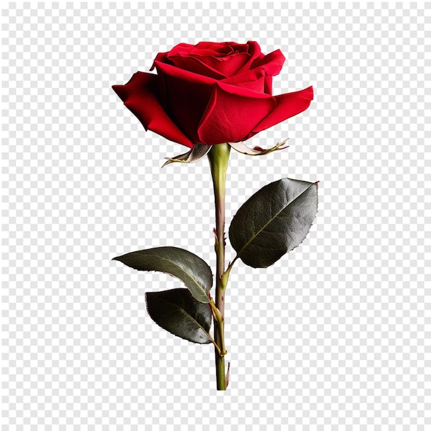 Un fiore di rosa trasparente png premium psd