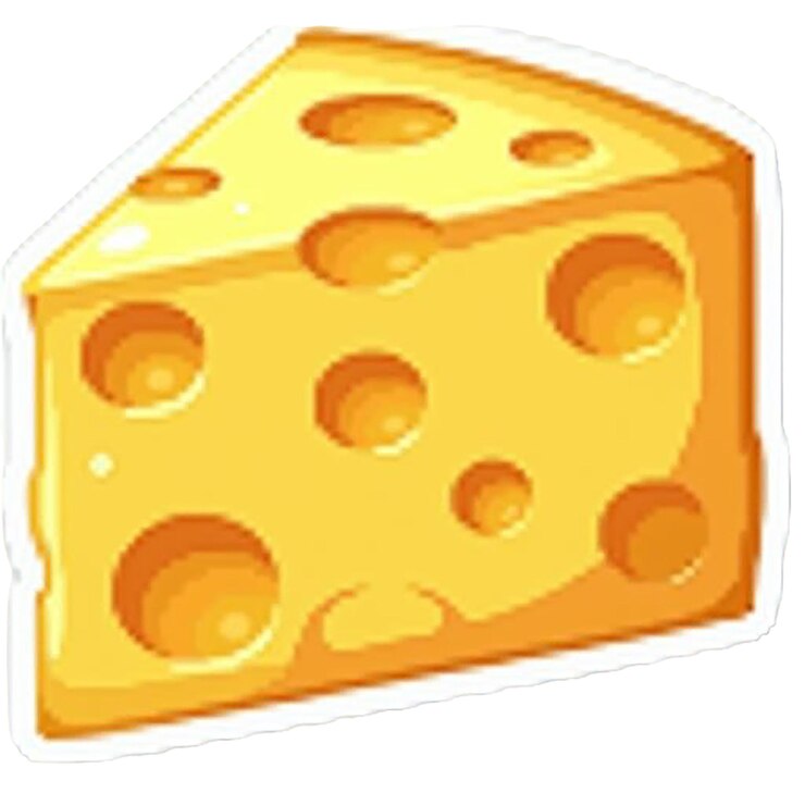 PSD un formaggio con un taglio