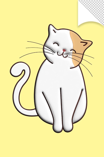 Un gatto cartone animato con la parola gatto sul davanti.