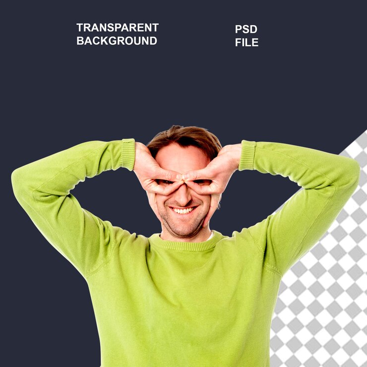 PSD un gruppo di persone sorridenti su uno sfondo trasparente