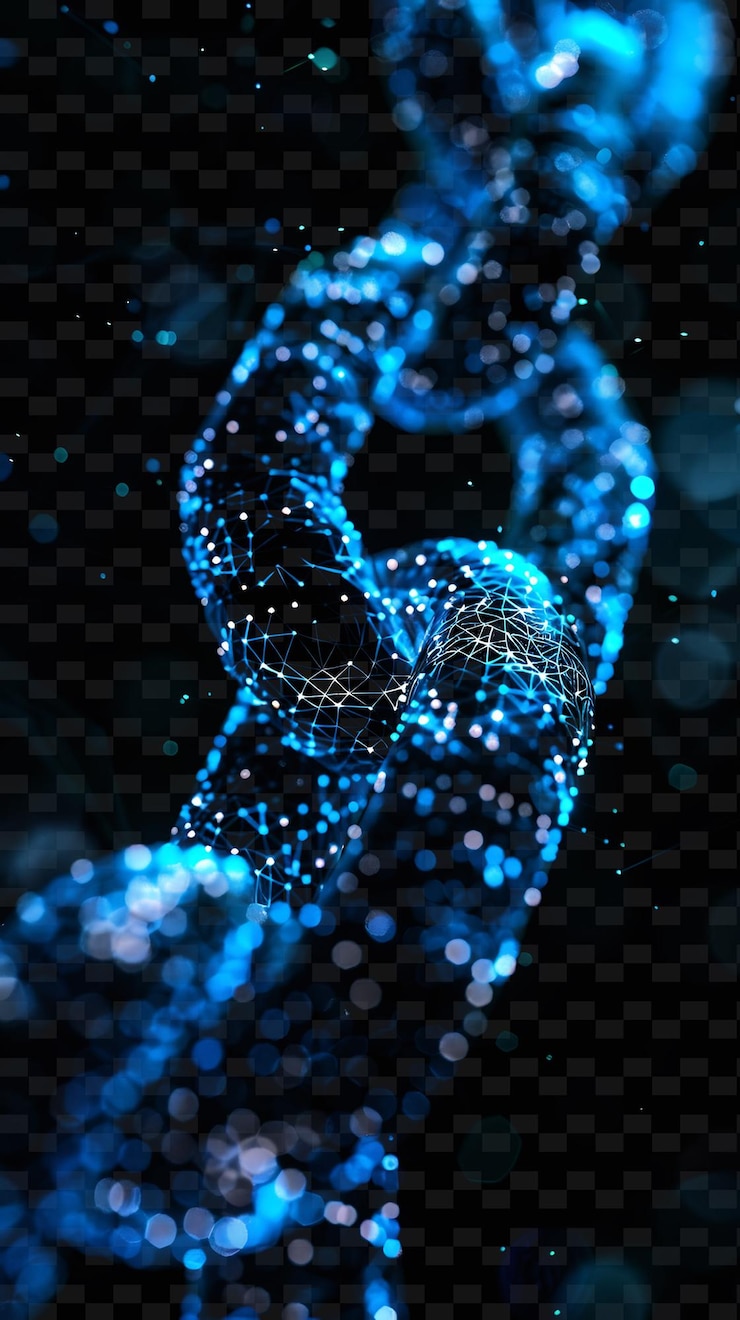 PSD un'illustrazione 3d blu e nera di un serpente