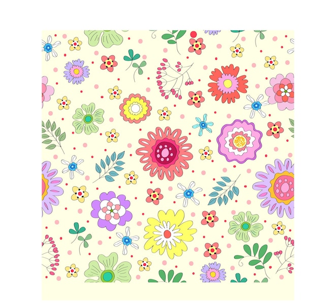 Un'illustrazione floreale vivace e allegra