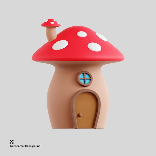 Un'illustrazione stravagante 3D di un fungo mistico