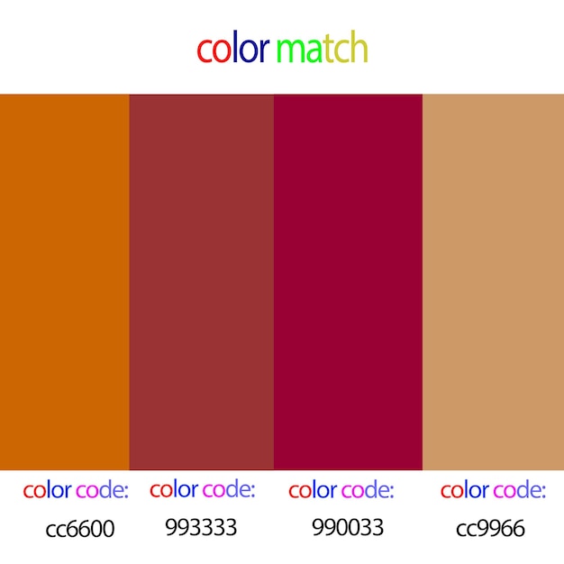 un'immagine colorata di una palette di colori marrone e arancione