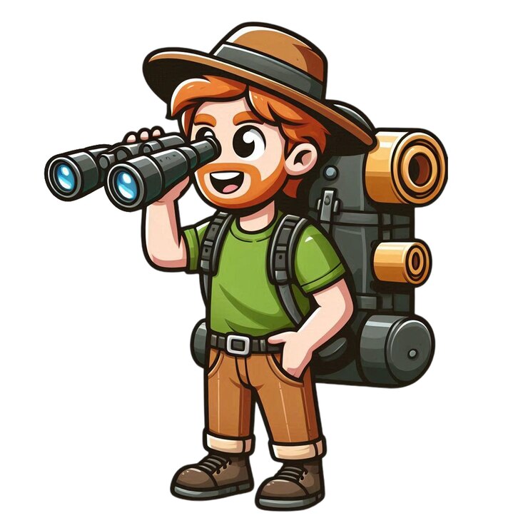 PSD un'immagine di cartone animato di un uomo con una telecamera e una pistola