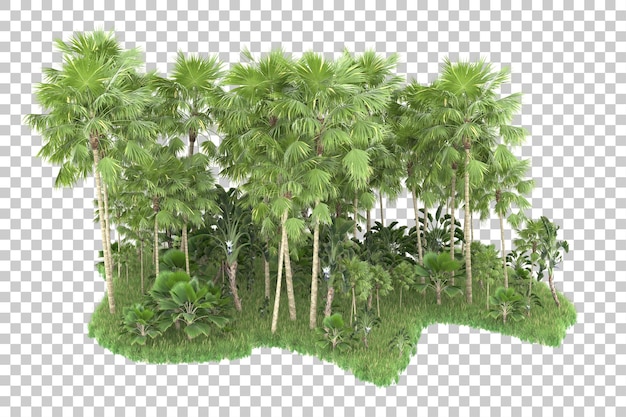 Un insieme di alberi con un contorno verde su uno sfondo trasparente.