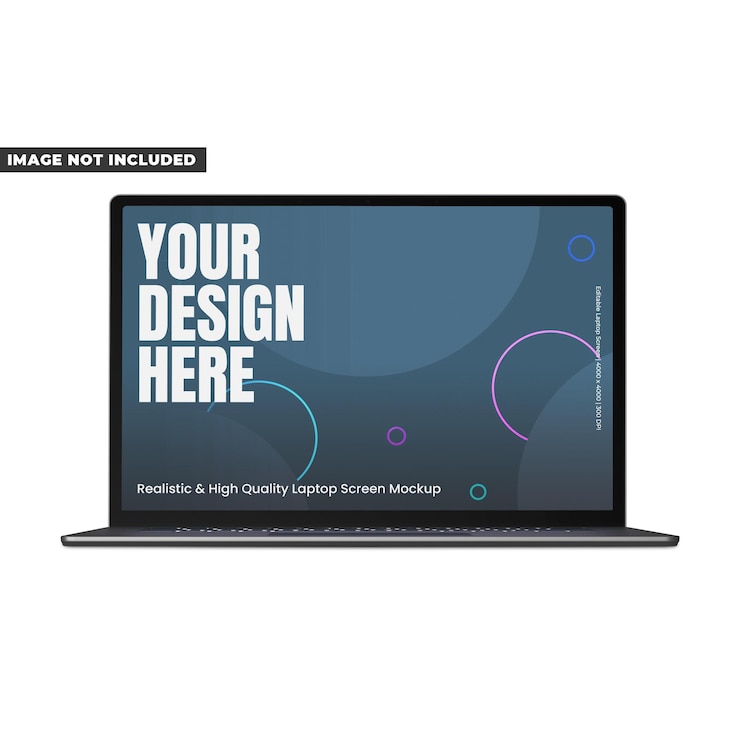 PSD un laptop con un'immagine di uno schermo di alta qualità su di esso