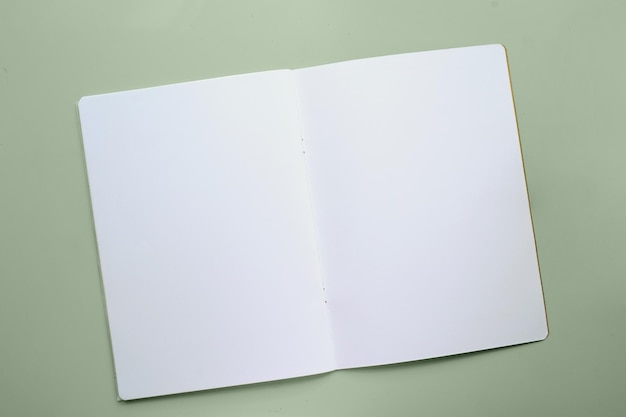 un libro di sketch bianco aperto doppio diffusione mock up