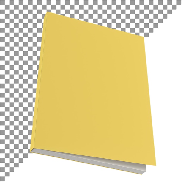 Un libro giallo con uno sfondo bianco e uno sfondo nero.