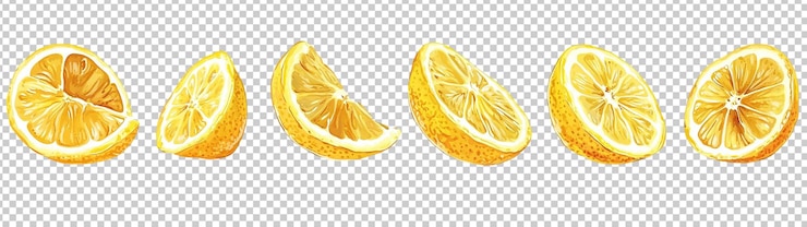 PSD un limone che è tagliato a metà ed è su