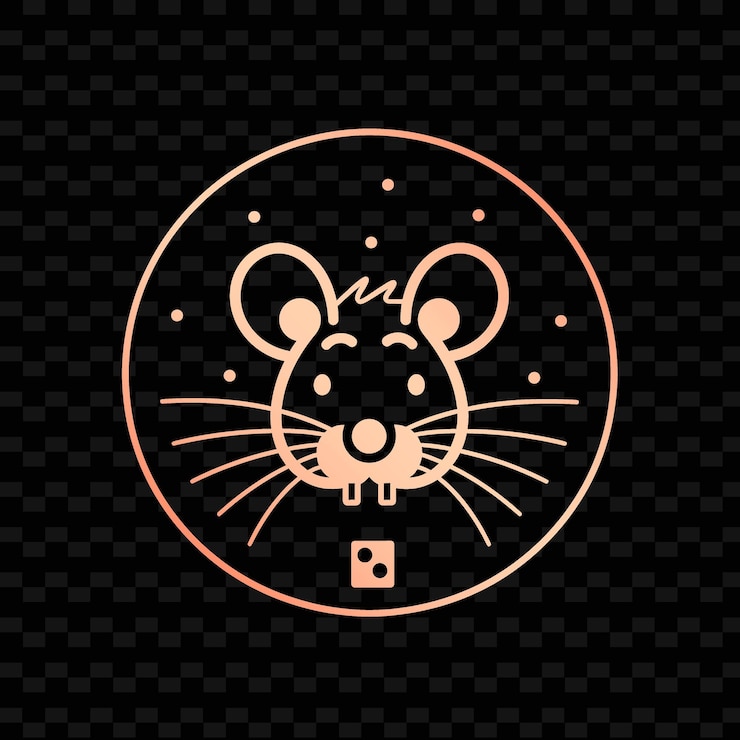 PSD un logo rotondo con un mouse sopra