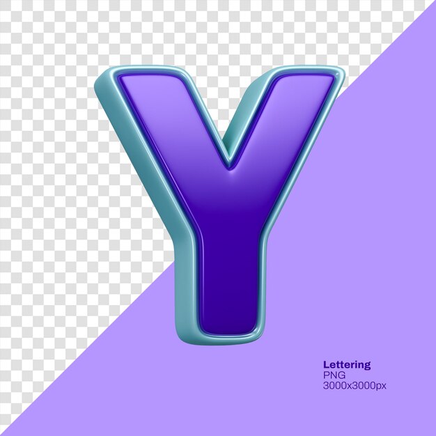 un logo viola e blu con la lettera y su di esso