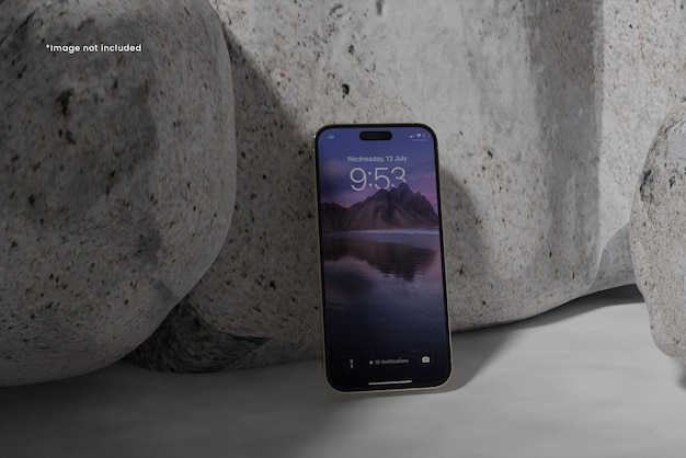 Un mockup psd con display dello schermo del telefono