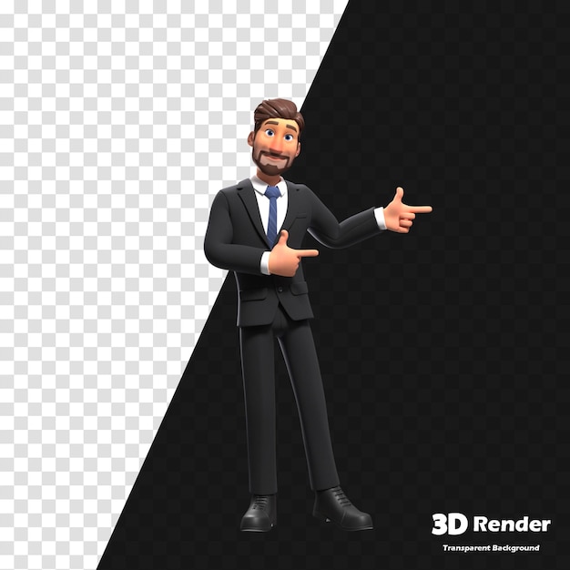 un modello 3D di un uomo 3D in abito