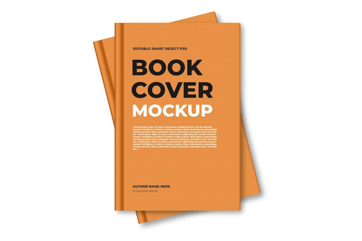 PSD un modello di copertina di un libro con copertine arancioni