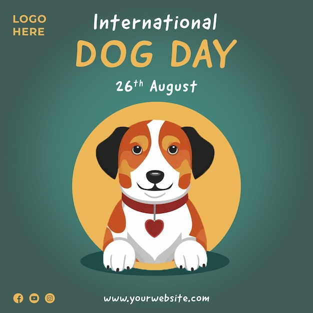 un modello di post per la Giornata Internazionale del Cane