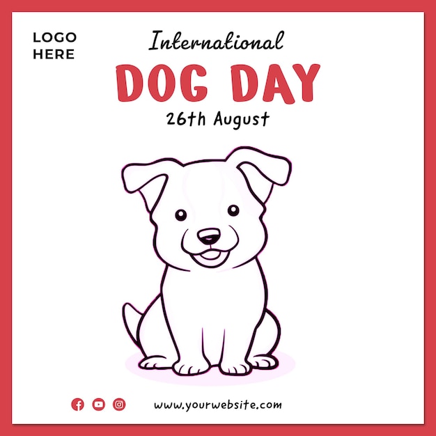 un modello di post per la Giornata Internazionale del Cane