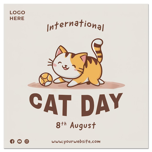 un modello di post per la Giornata Internazionale del Gatto