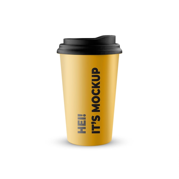 un modello di tazza di caffè in plastica
