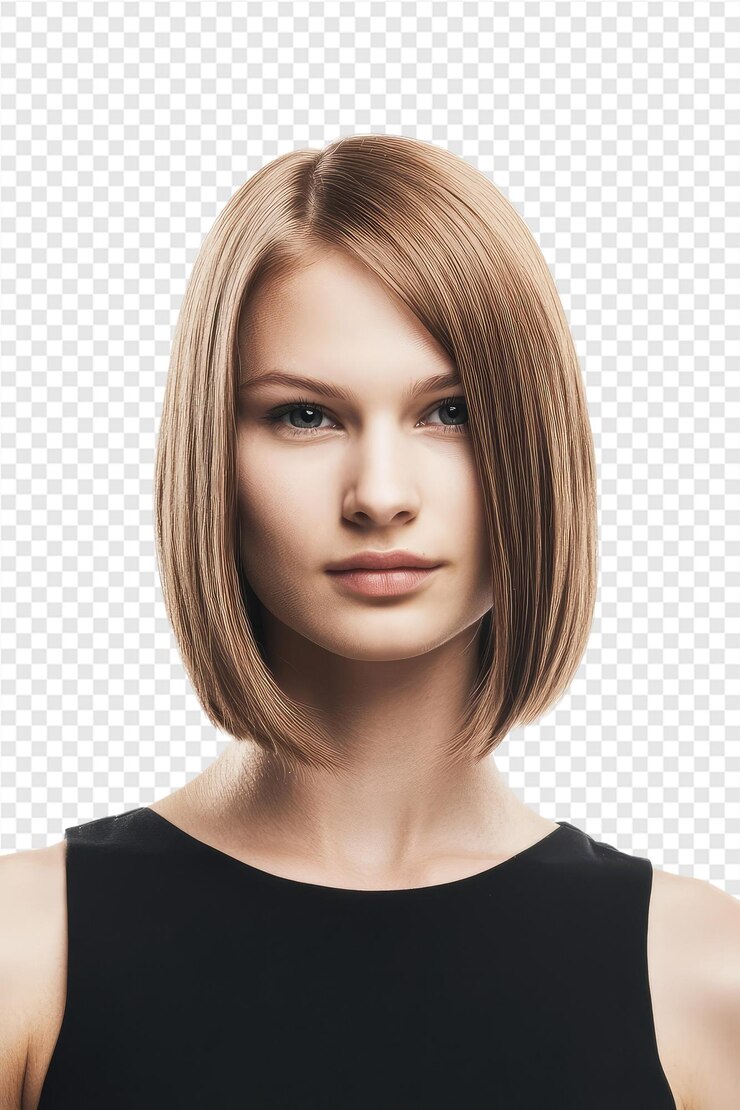 PSD un modello di una ragazza con un taglio di capelli corto