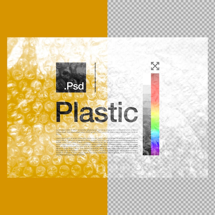 PSD un modello realistico di plastica trasparente