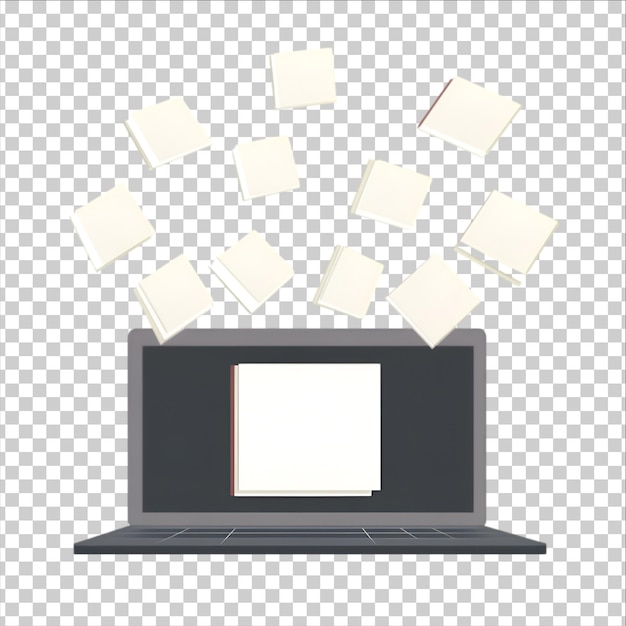un monitor di computer con un foglio bianco di carta su di esso