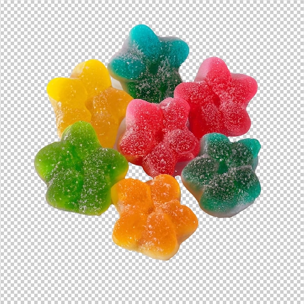 Un mucchio di caramelle colorate.
