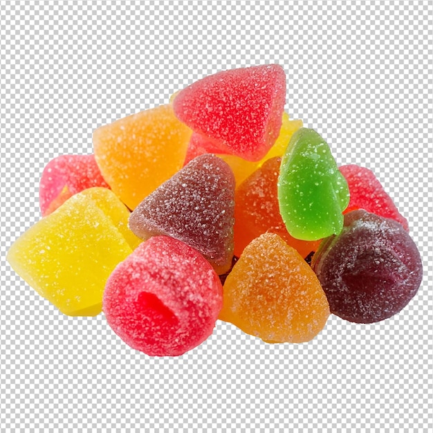 Un mucchio di caramelle colorate.