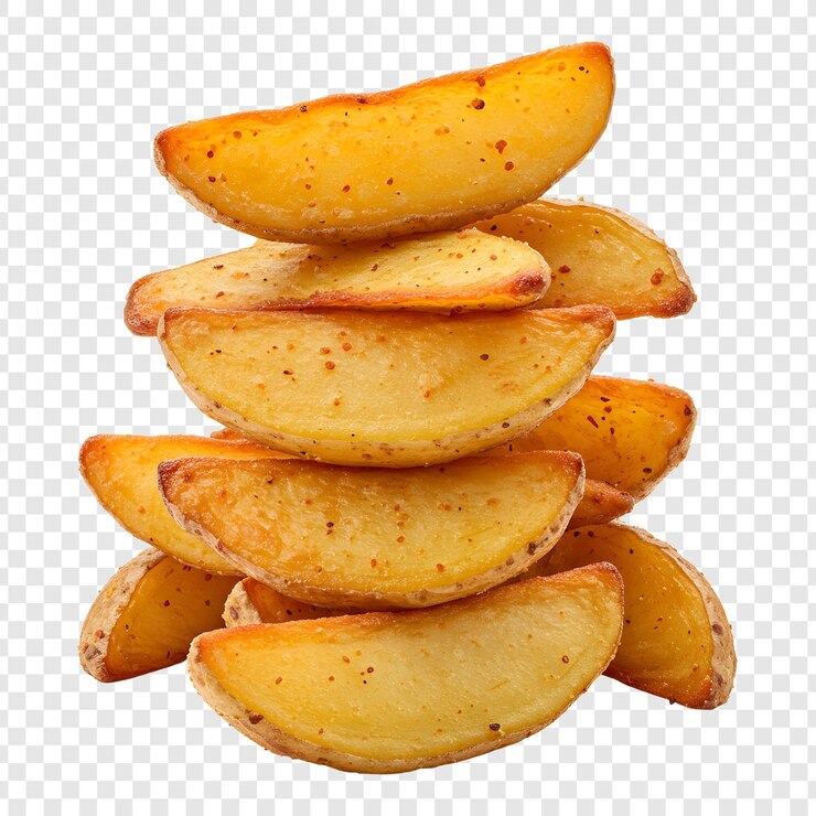 Un mucchio di deliziose e croccanti cinghie di patate