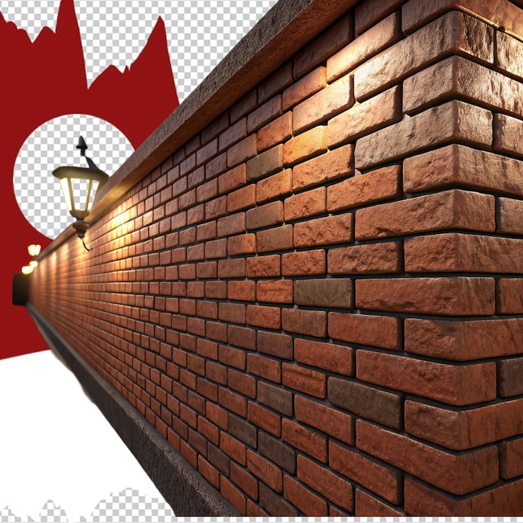PSD un muro di mattoni con mattoni