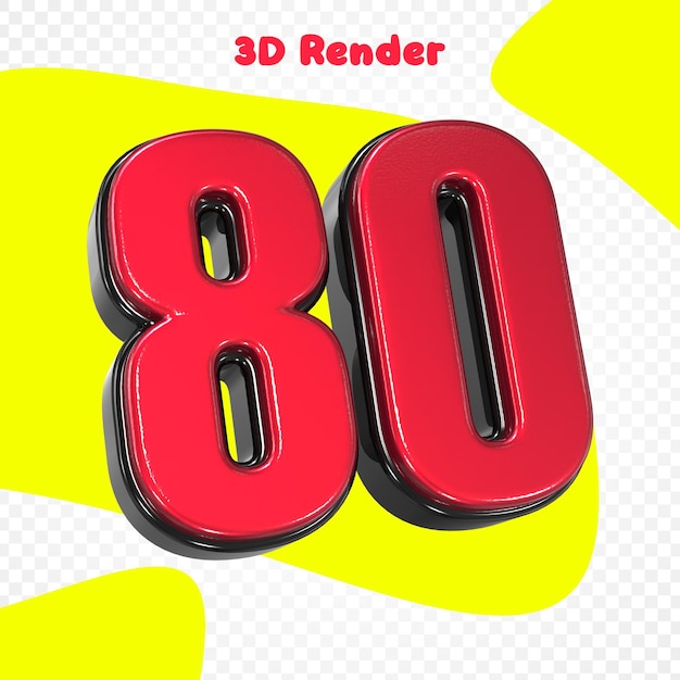 un numero rosso 60 su uno sfondo giallo