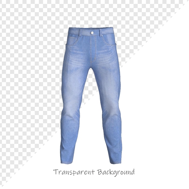 un paio di jeans blu con le parole "transparente" sul fondo