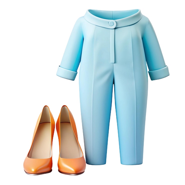 PSD un paio di pantaloni blu e un vestito blu con una camicia bianca e una camicia blu
