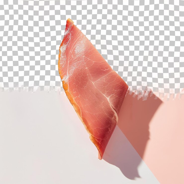 PSD un pezzo di carne è su una superficie bianca con un'ombra