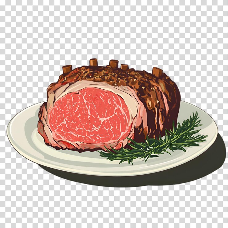 PSD un pezzo di carne isolato su uno sfondo trasparente png tagliato