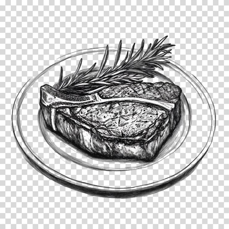 PSD un pezzo di carne isolato su uno sfondo trasparente png tagliato