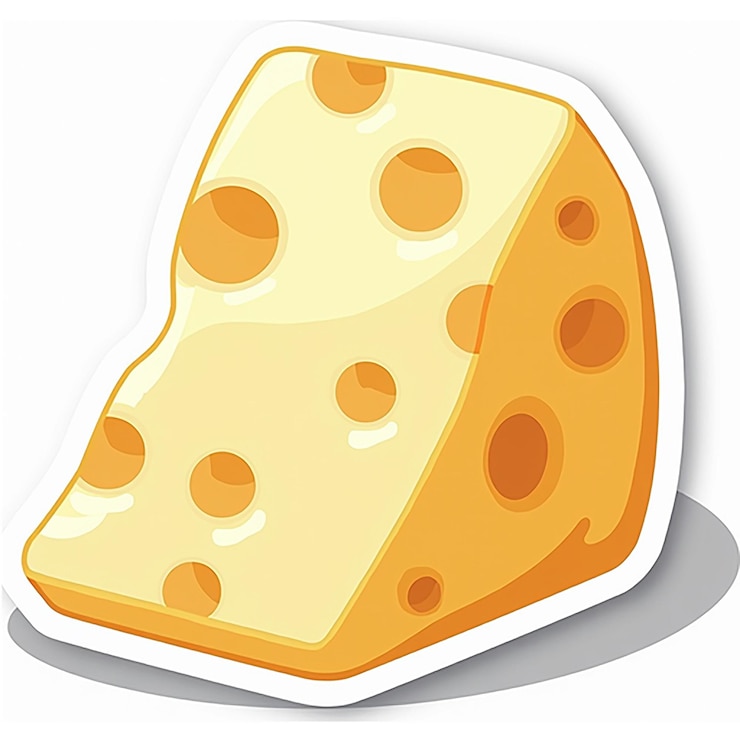 PSD un pezzo di formaggio con un quadrato di buchi su di esso