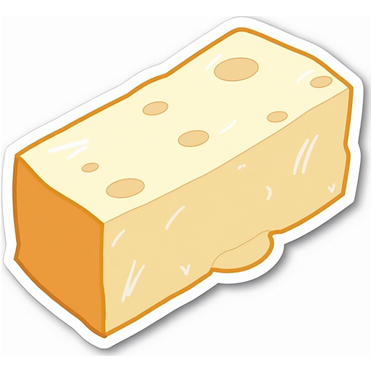PSD un pezzo di formaggio su cui c'è la parola formaggio